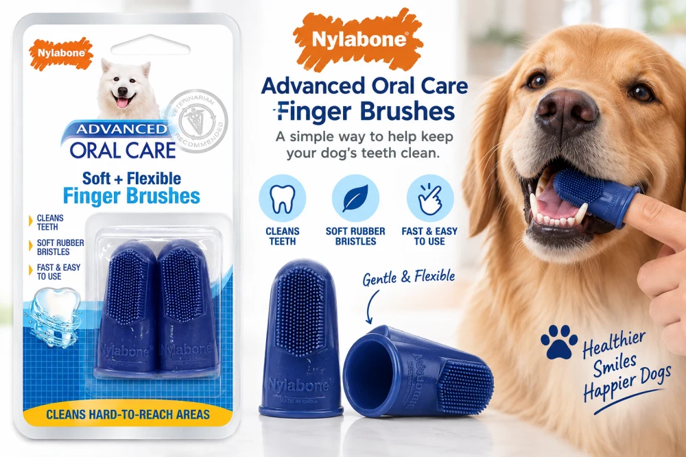 Nylabone Advanced Oral Care finger brushes for dogs
