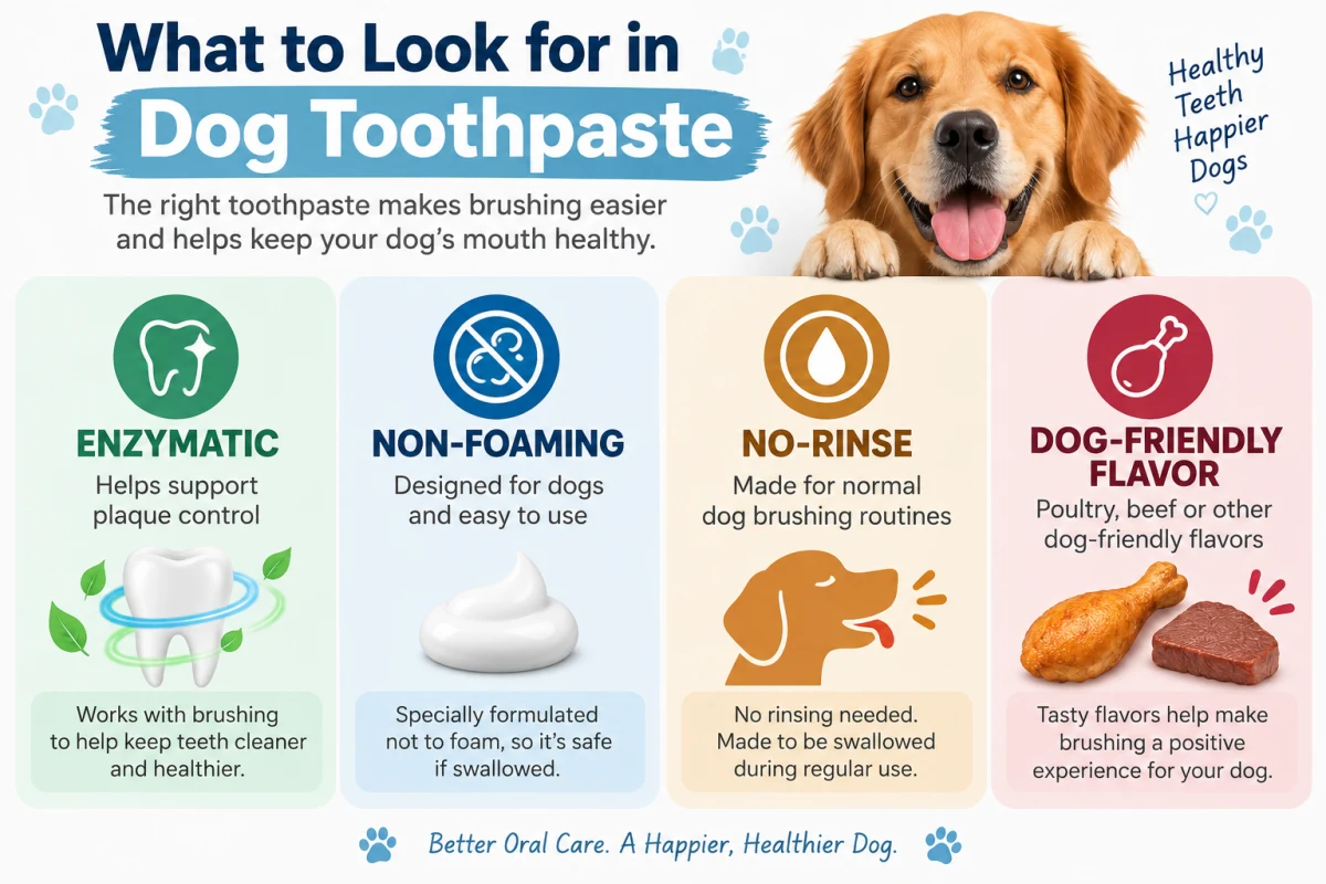 Features to look for when choosing dog toothpaste
