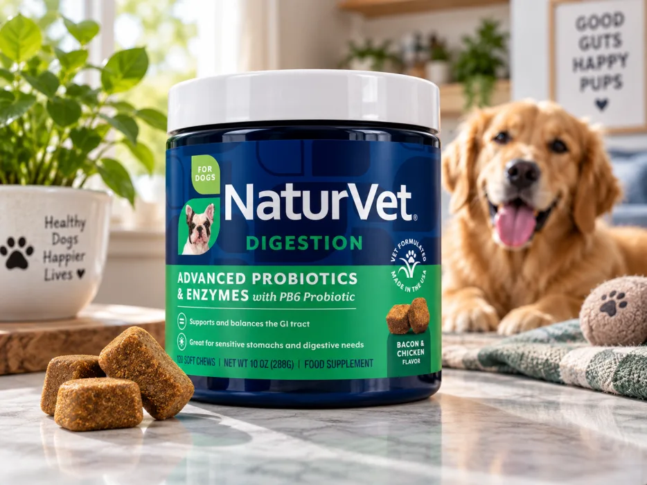 NaturVet Advanced Probiotics & Enzymes soft chews for dogs