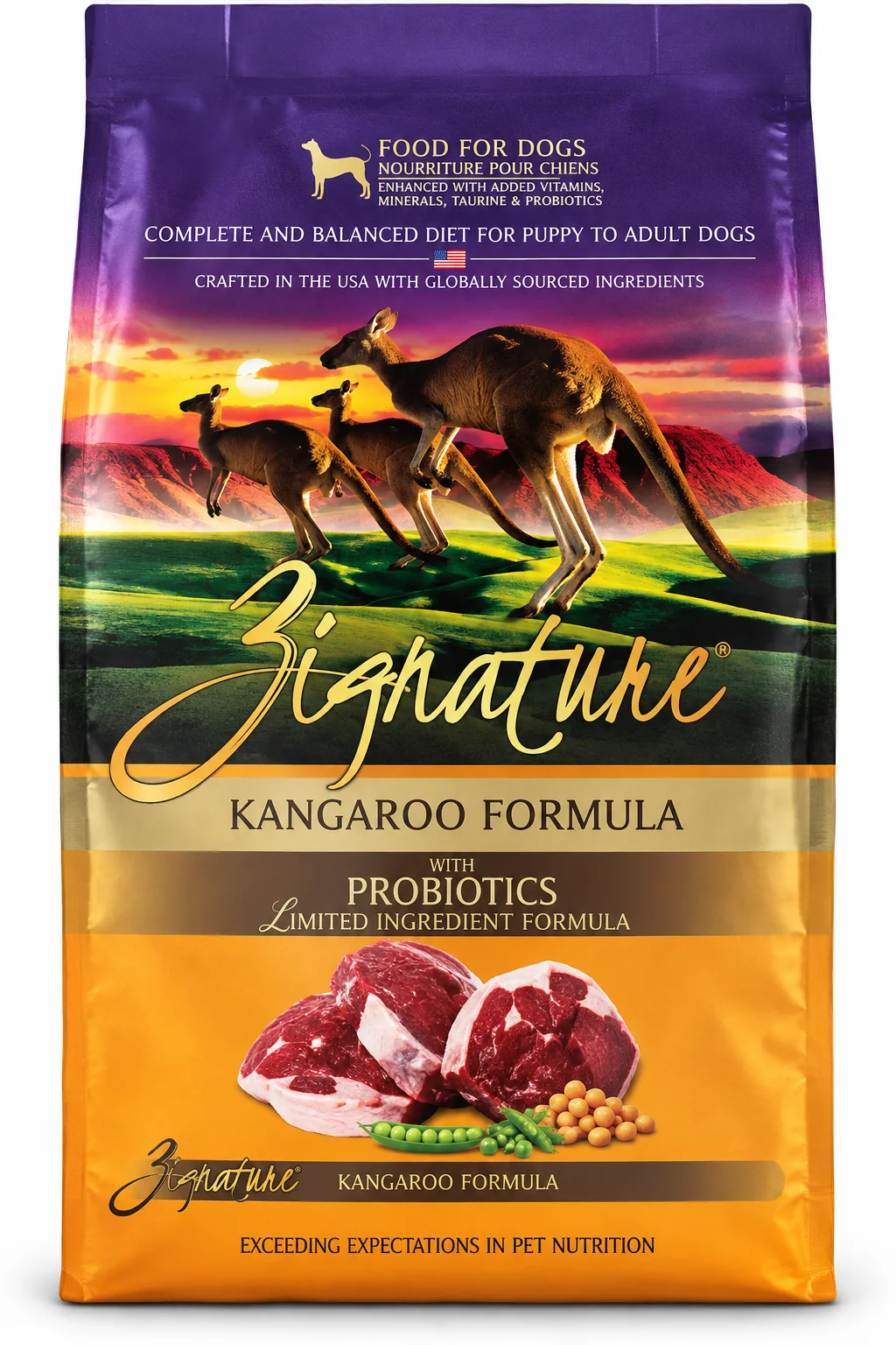 Zignature Kangaroo Limited Ingredient dog food bag