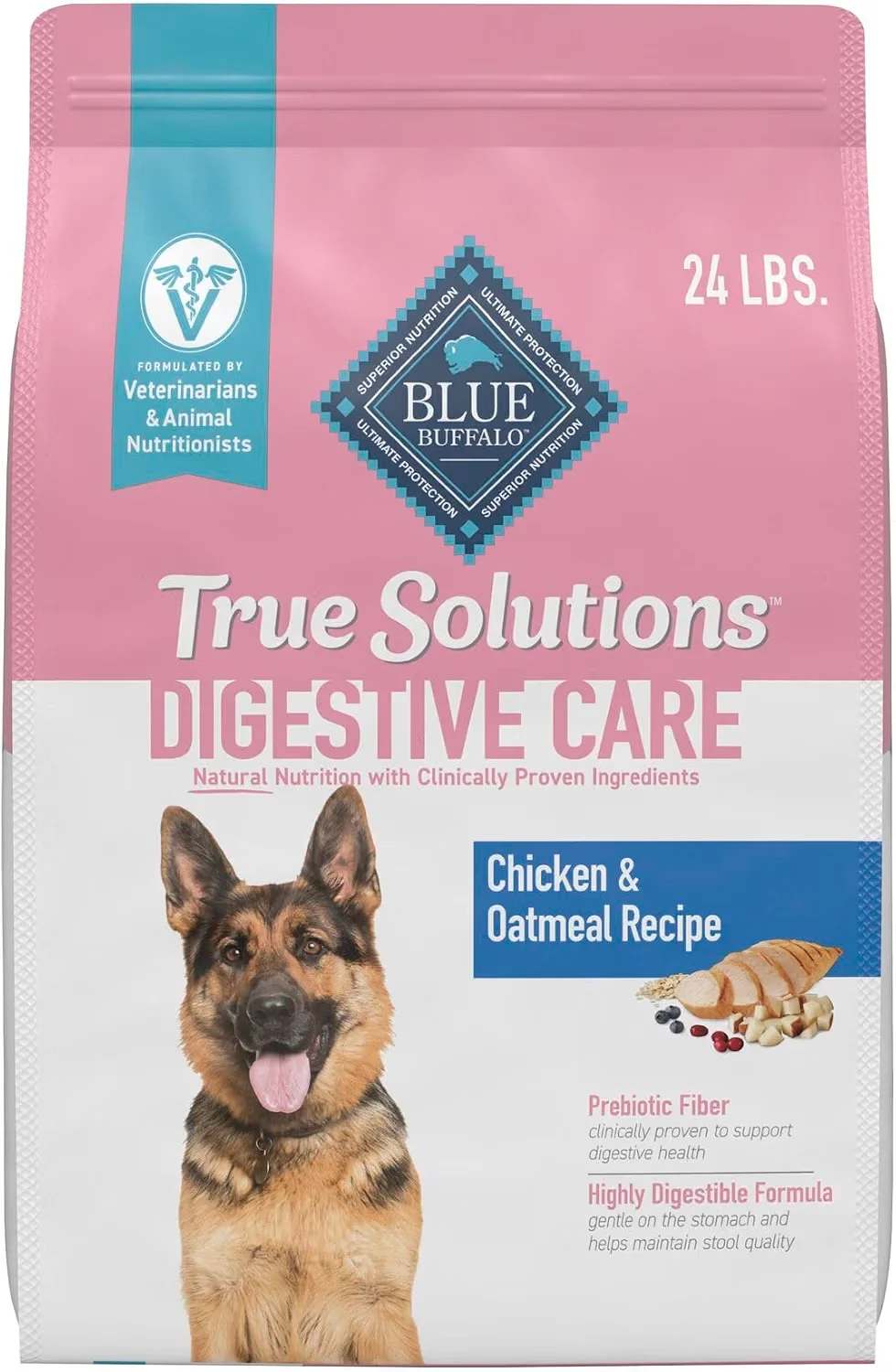 Blue Buffalo True Solutions Digestive Care Chicken & Oatmeal dry dog food bag