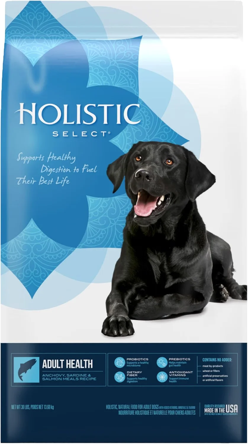 Holistic Select Adult Health Anchovy, Sardine & Salmon Meals dry dog food bag