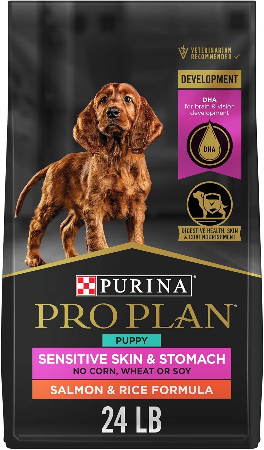 Purina Pro Plan Puppy Sensitive Skin & Stomach Salmon & Rice dry dog food bag