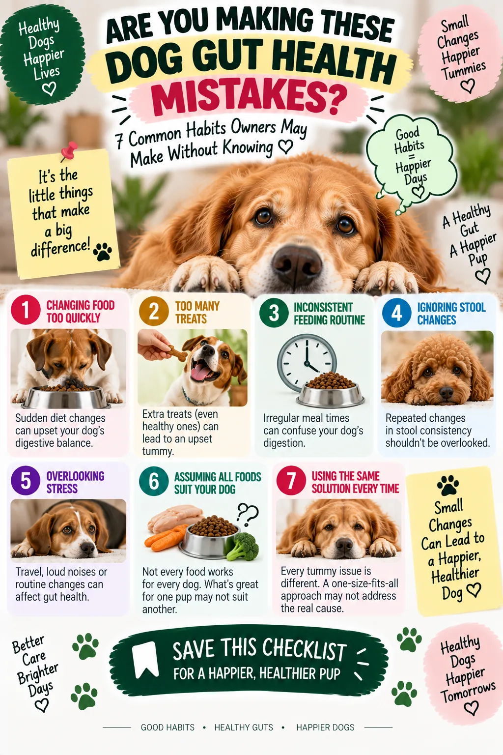 Infographic: 7 dog gut-health mistakes owners may make without knowing