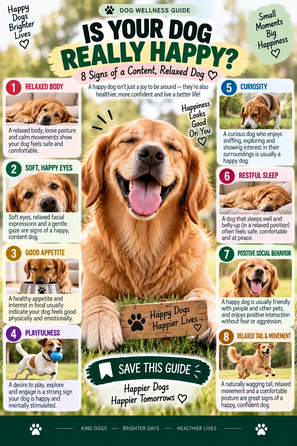 Infographic: 8 signs your dog is happy, relaxed and comfortable
