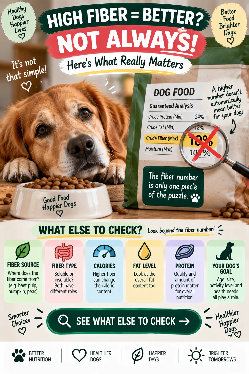 Infographic: high fiber equals better, not always, what really matters